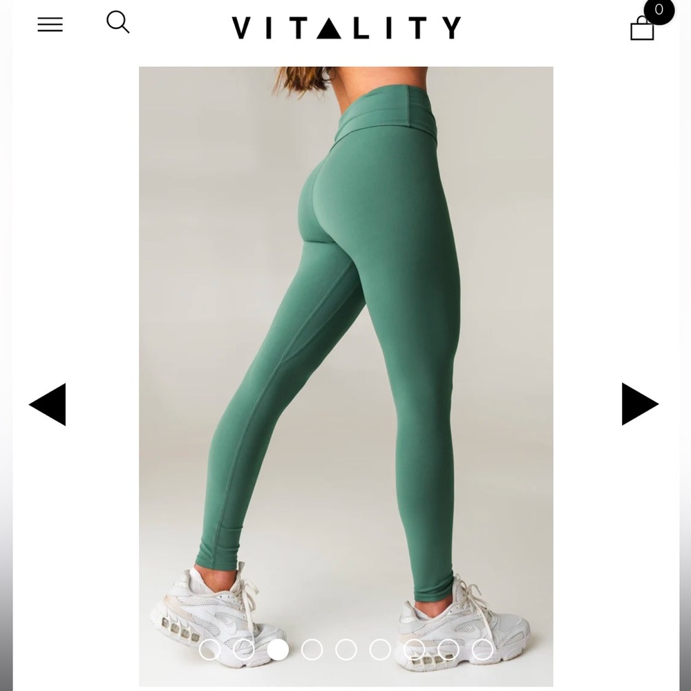 Bra + Legging Set: Vitality Cloud II Foldover Legging + Bra Set in Jade